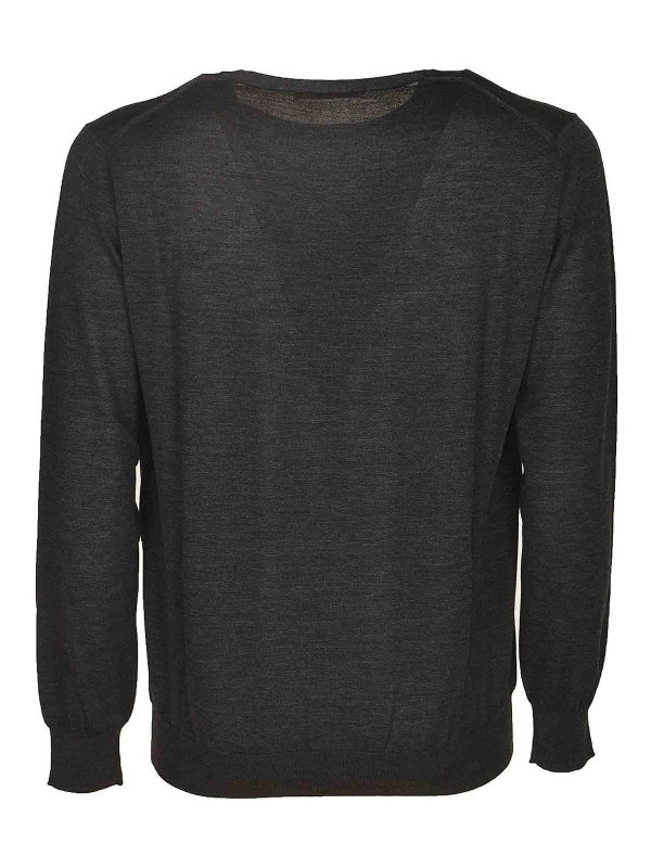 Kangra Cashmere: Pull col rond online - Pull Col Rond - Gris Foncé