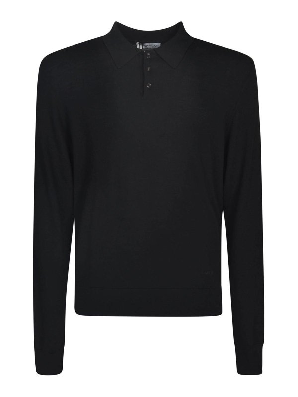 LANVIN: Suéteres con cuello pico - Suéter Cuello Redondo - Negro