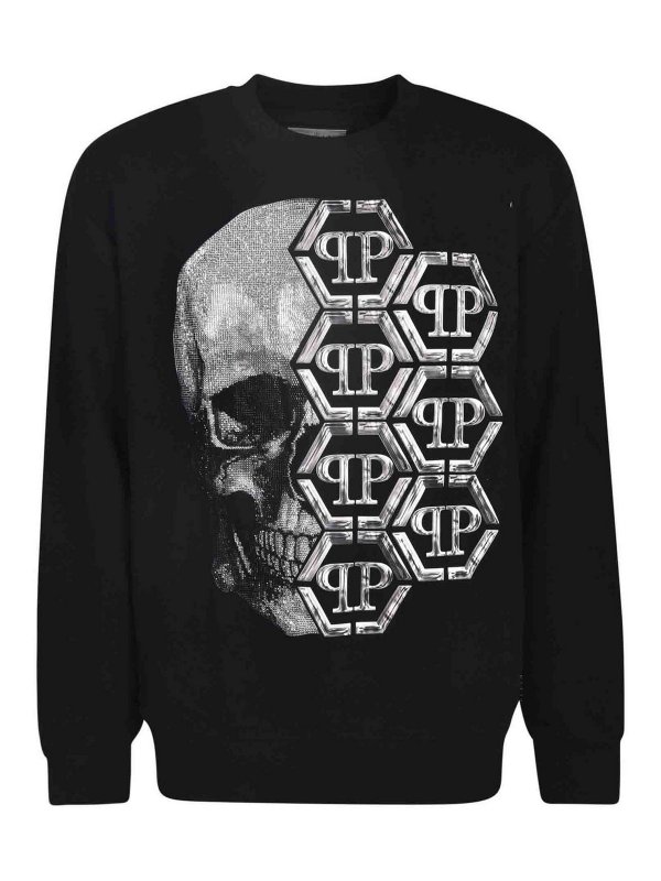 PHILIPP PLEIN: クルーネック - クルーネック - 黒