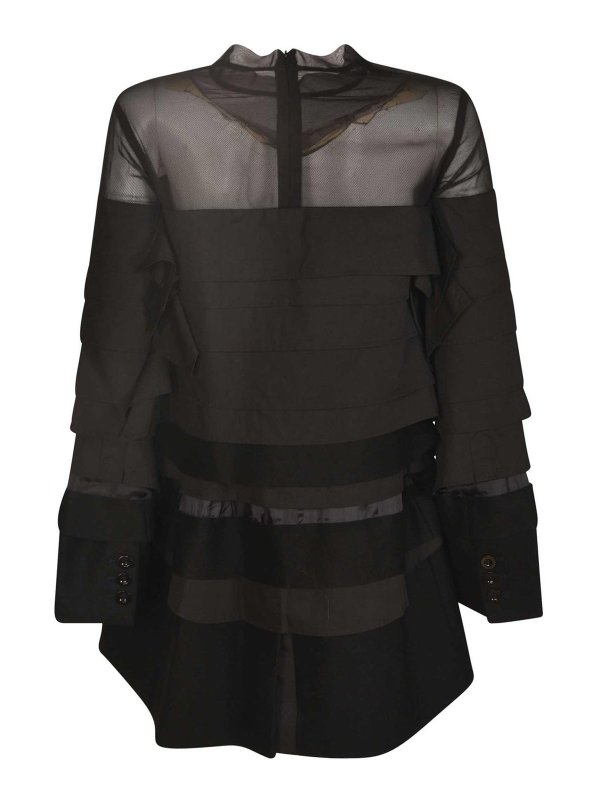 Sacai: knee length dresses online - Dress Black