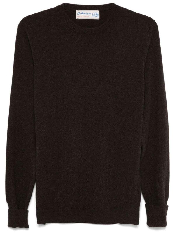 クルーネック - ブラウン shop online: BALLANTYNE