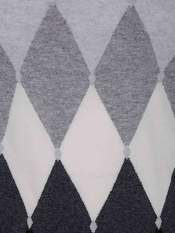 The Best Shops BALLANTYNE: Strickpullover mit V-Ausschnitt - V-Pullover - Grau