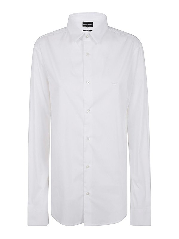 EMPORIO ARMANI: シャツ - シャツ - 白