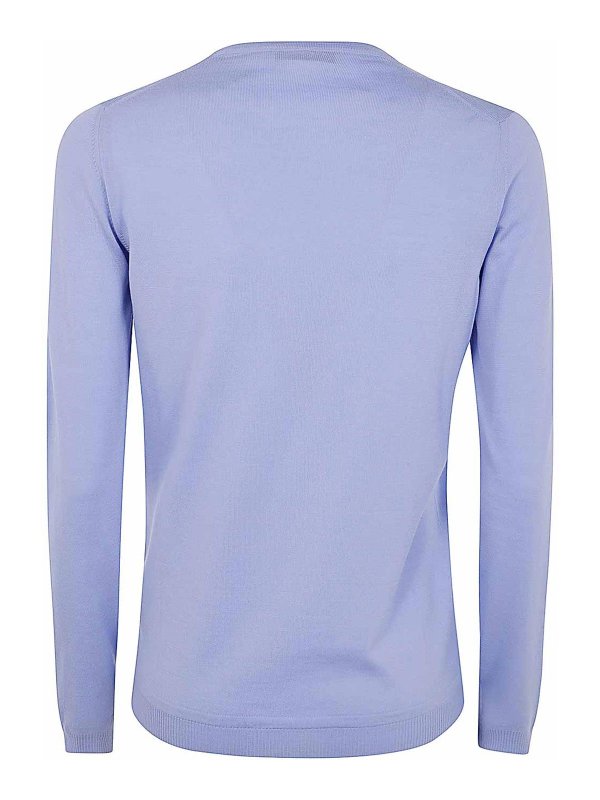 GOES BOTANICAL: Strickpullover mit Rundhalsausschnitt online - Rundhalspullover - Blau
