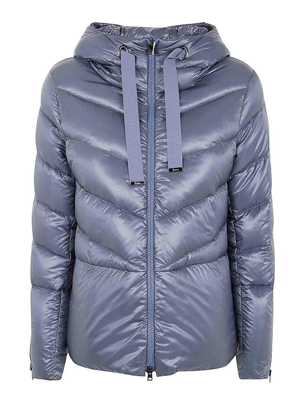 HERNO: padded jackets - Nylon Down Jacket Cape