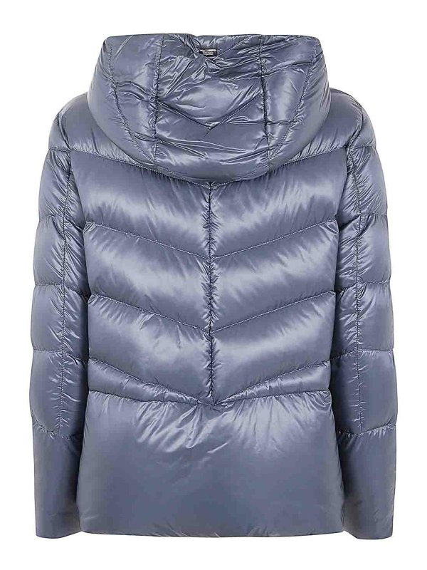 HERNO: padded jackets online - Nylon Down Jacket Cape