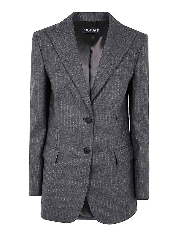 DRHOPE: Vestes casuals - Veste Casual - Gris