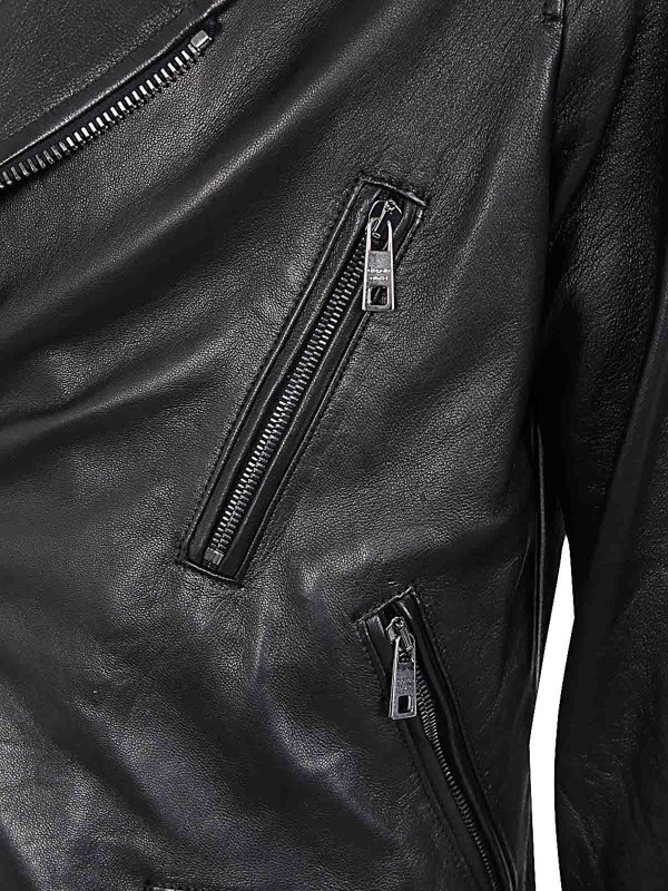 The Best Shops GIORGIO BRATO: leather jacket - Eco Sheepskin Biker Jacket