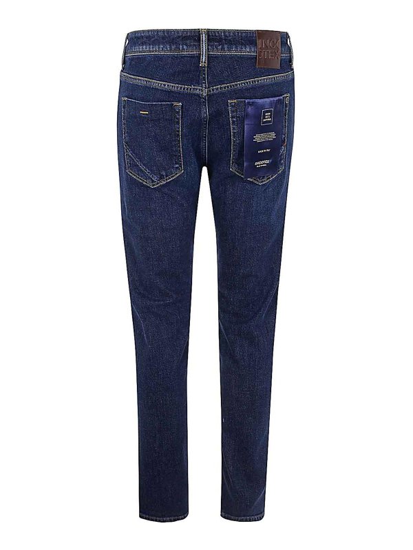 INCOTEX BLUE DIVISION: straight leg jeans online - 5 Pocket Denim Stretch Wash 2