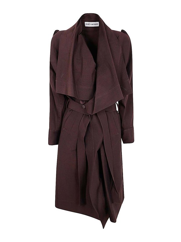 PLEATS PLEASE ISSEY MIYAKE: short coats - Enclothe Washi & Wool Coat