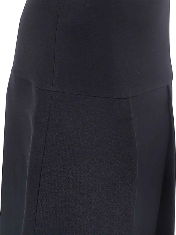 膝丈/ミディスカート - 黒 shop online: KHAITE