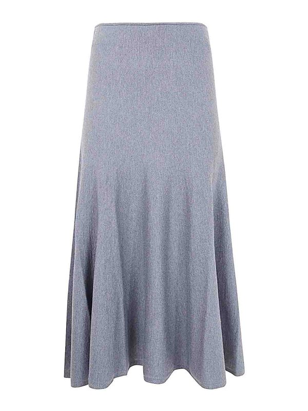 KHAITE: ニーレングススカート＆ミディ丈 - 膝丈/ミディスカート - グレー