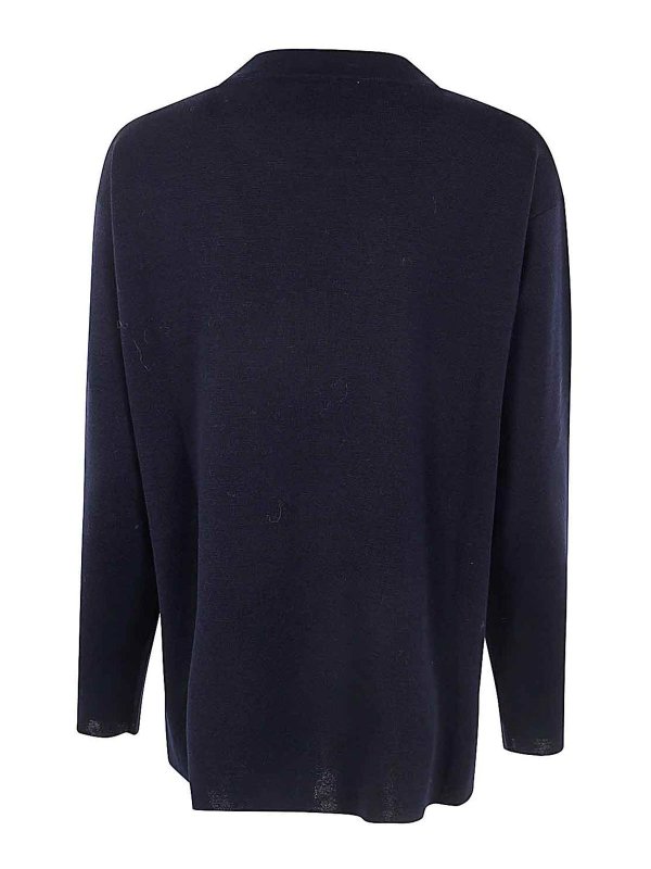 NUUR: Strickpullover mit Rundhalsausschnitt online - Rundhalspullover - Blau