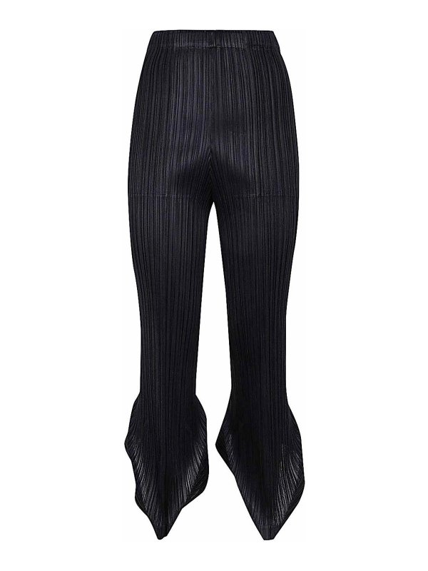 PLEATS PLEASE ISSEY MIYAKE: カジュアルトラウザー - カジュアルパンツ - 黒