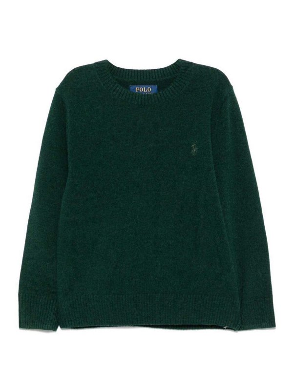 POLO RALPH LAUREN: Strickpullover mit Rundhalsausschnitt - Rundhalspullover - Grün
