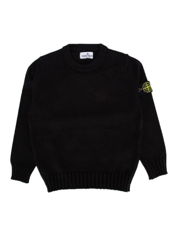 Stone Island Junior: クルーネック - クルーネック - 黒