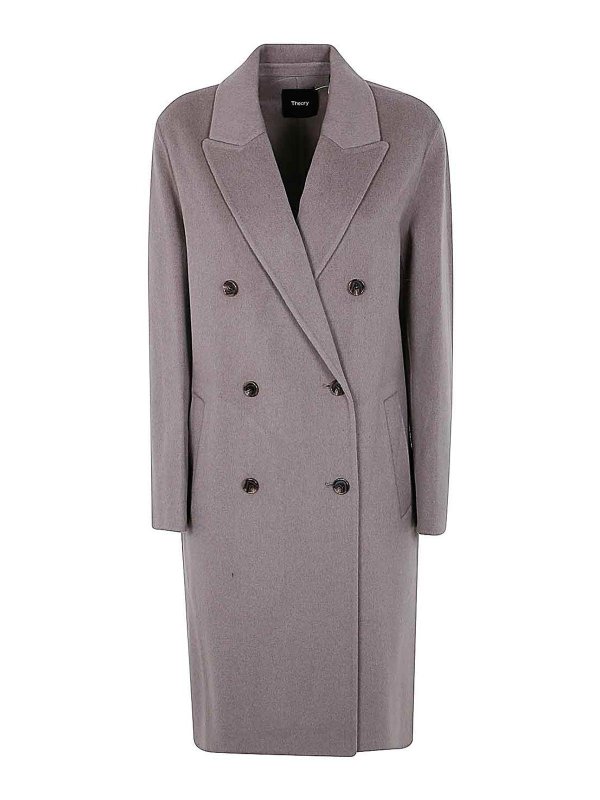 Theory: short coats - Relaxed Double Breast Coat