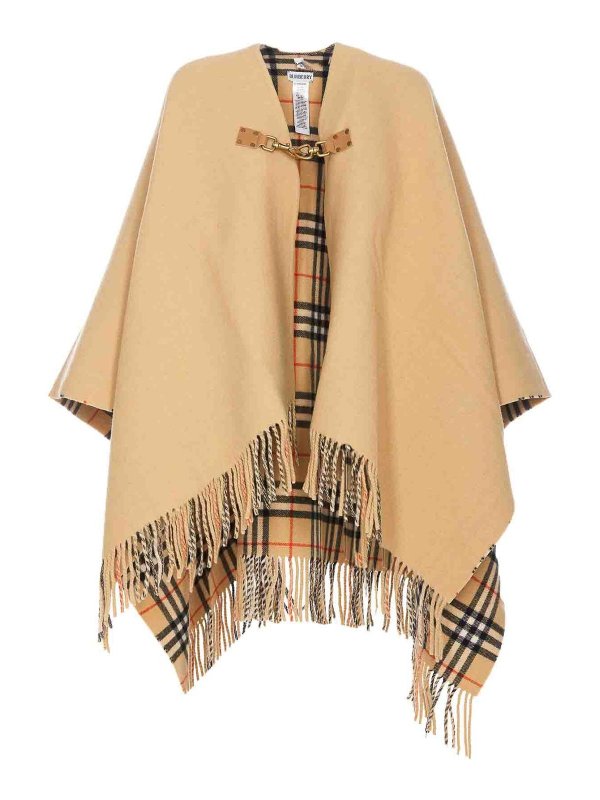 BURBERRY: Capes & Ponchos - Cape - Beige