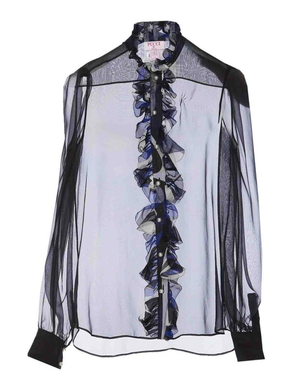 EMILIO PUCCI: シャツ - シャツ - 黒