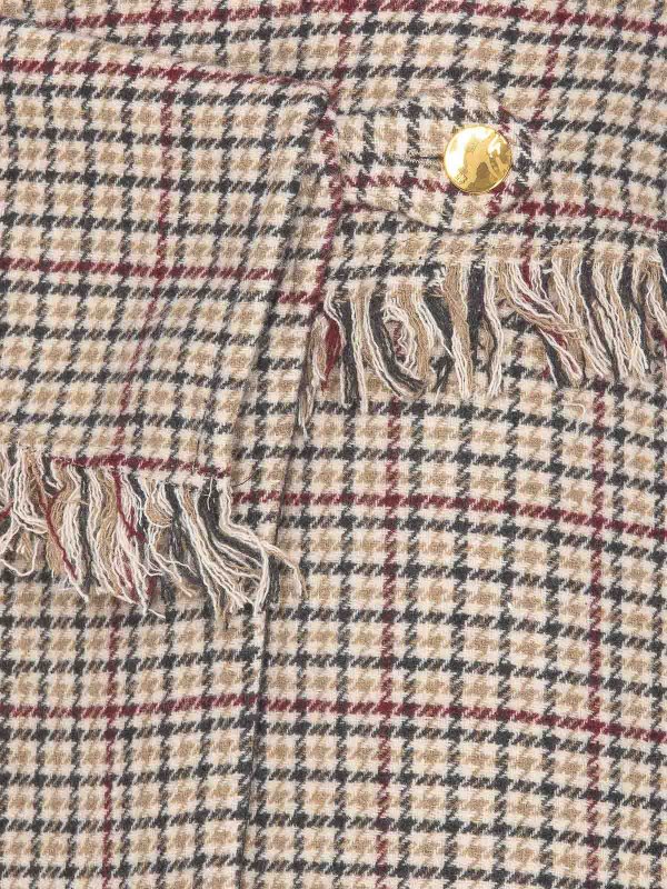 The Best Shops GANNI: mini skirts - Multicolor Check Mix Skirt