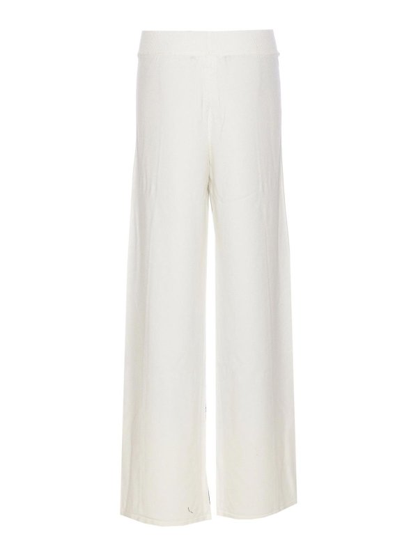 HINNOMINATE: casual trousers online - White Knitted Pants