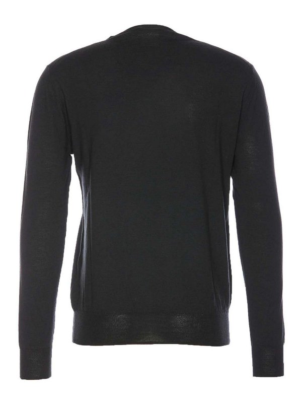 HOSIO: Strickpullover mit Rundhalsausschnitt online - Rundhalspullover - Grau