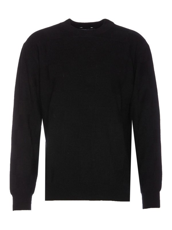 HOSIO: crew necks - Black Sweater