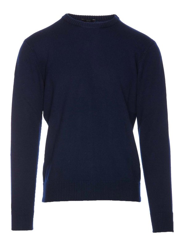 HOSIO: crew necks - Blue Sweater