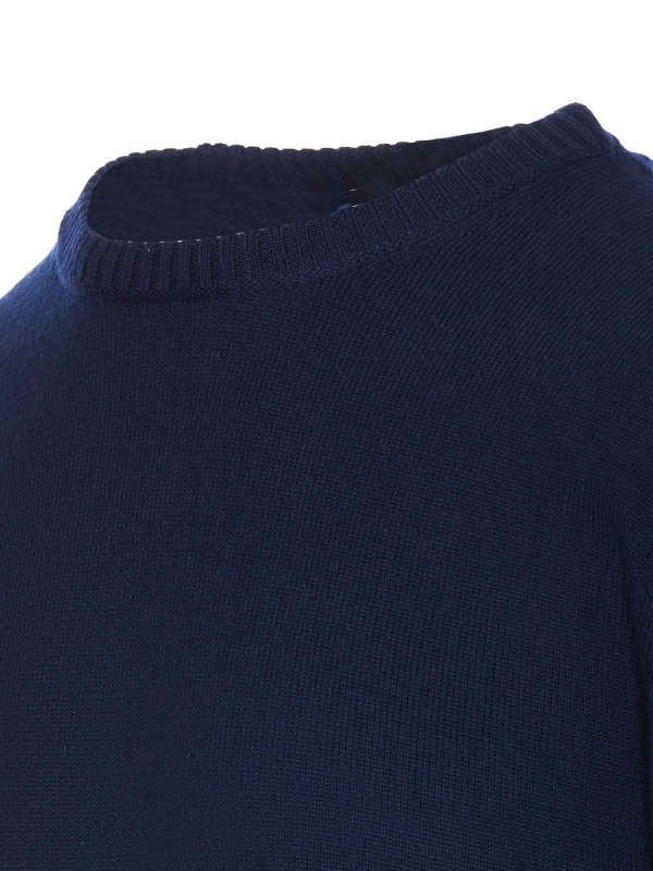 The Best Shops HOSIO: crew necks - Blue Sweater