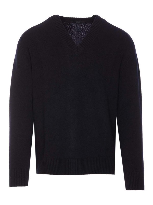 HOSIO: crew necks - Blue Sweater