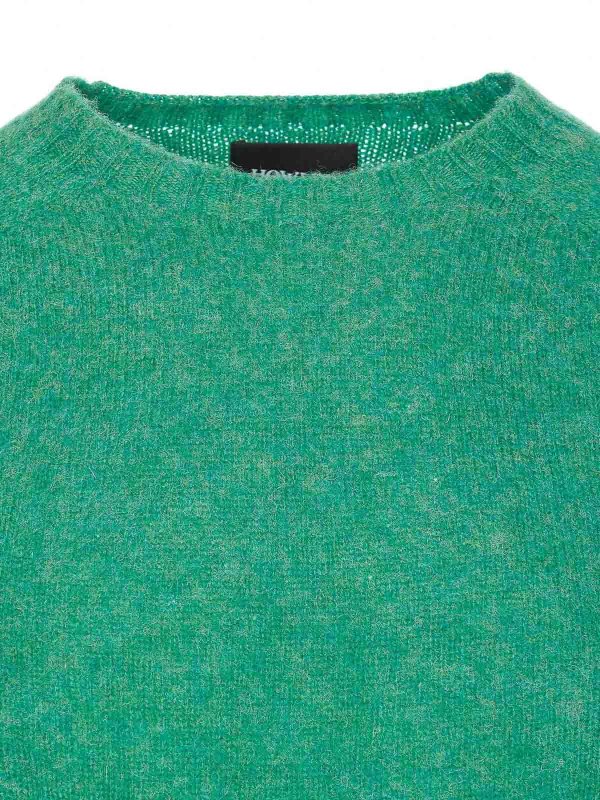 クルーネック - 緑 shop online: HOWLIN