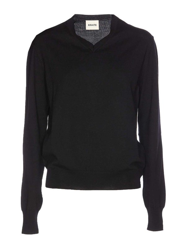 KHAITE: Tops & Tank tops - Black Senta Top