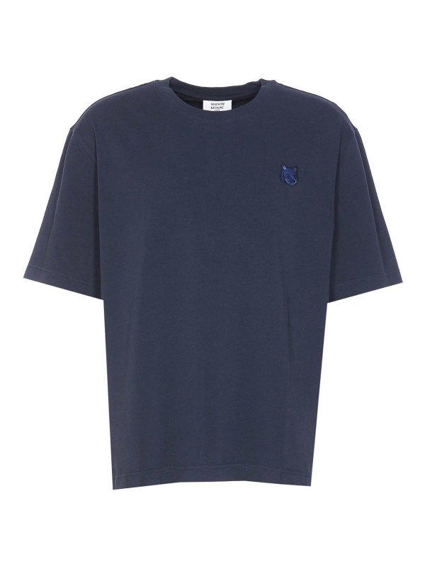 MAISON KITSUNÉ: t-shirt - T-shirt  blu scuro