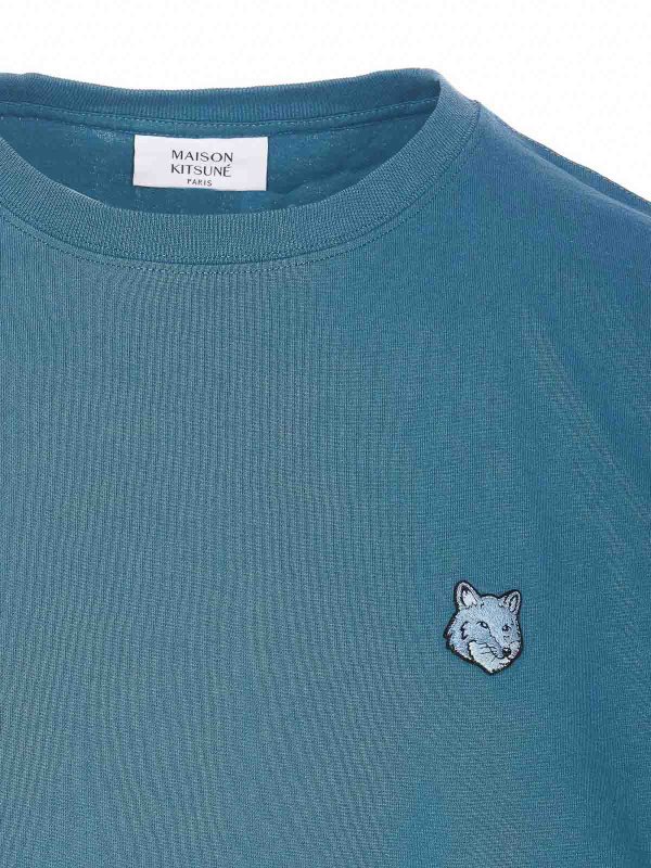 Tシャツ - ブルー shop online: MAISON KITSUNÉ