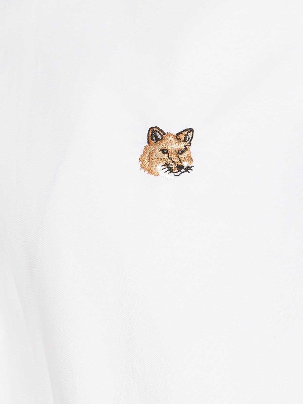 The Best Shops MAISON KITSUNÉ: shirts - Mini Fox Head Patch Shirt
