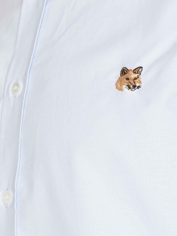 The Best Shops MAISON KITSUNÉ: shirts - Mini Fox Head Patch Shirt