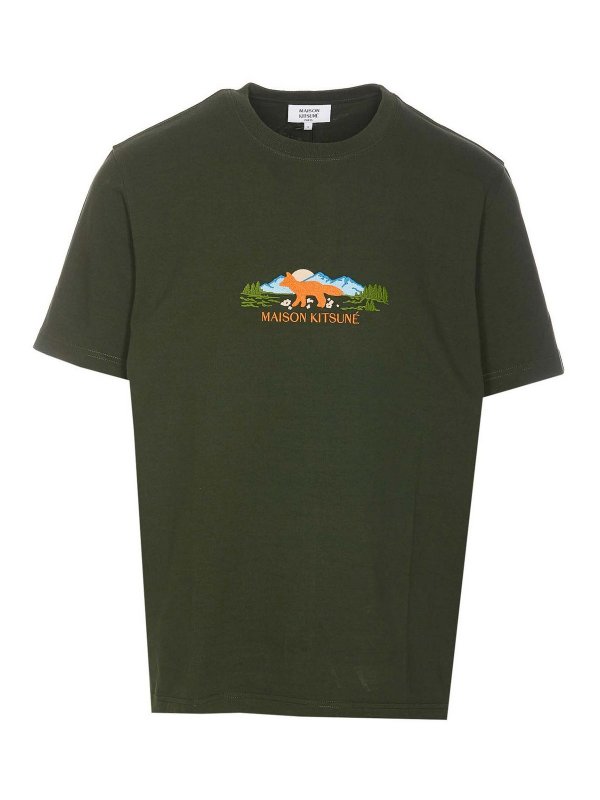 MAISON KITSUNÉ: Camisetas - Camiseta - Verde