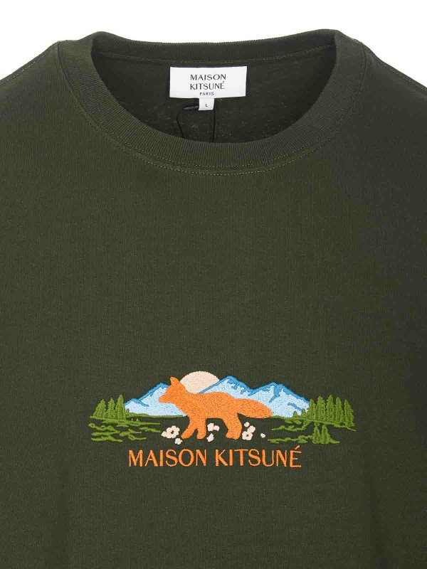 Camiseta - Verde shop online: MAISON KITSUNÉ