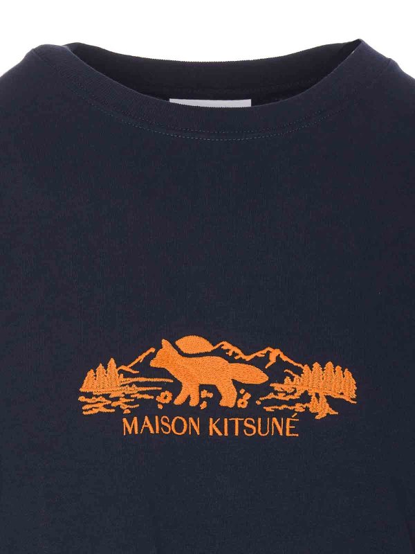 T-Shirt - Blau shop online: MAISON KITSUNÉ