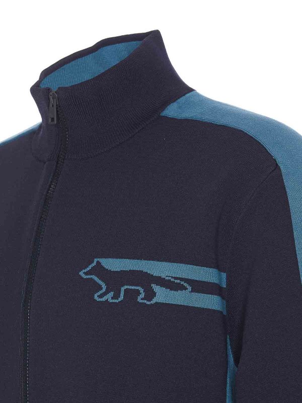 The Best Shops MAISON KITSUNÉ: カーディガン - カーディガン - ブルー