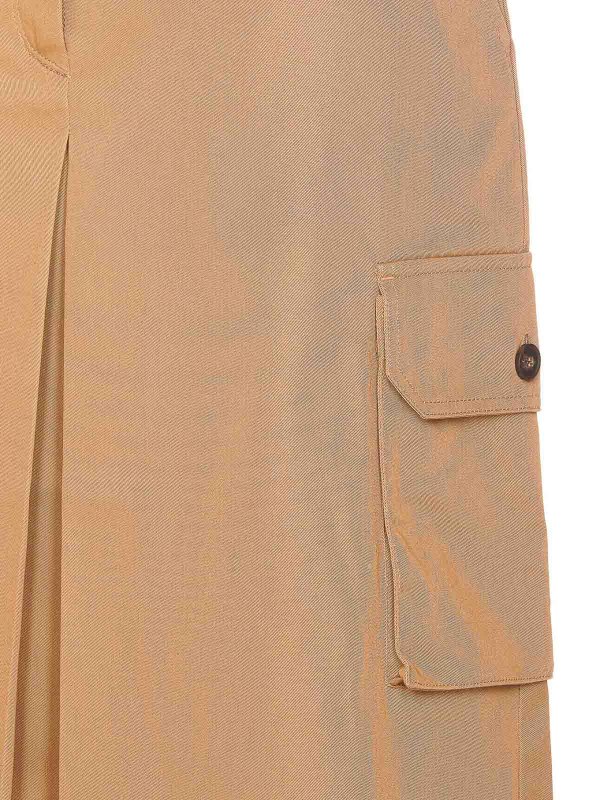 The Best Shops MAISON KITSUNÉ: Knee length skirts & Midi - Maison Kitsune Beige Utily Skirt