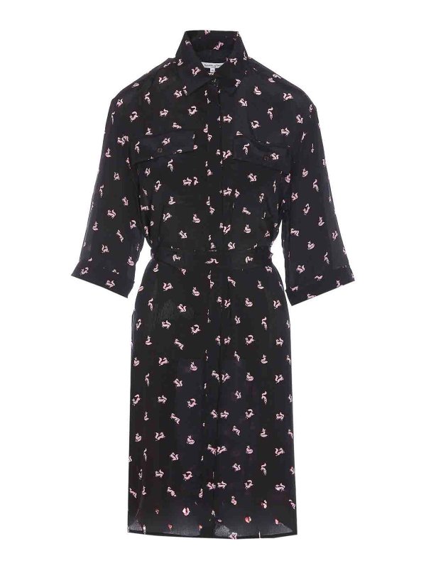 MAISON KITSUNÉ: ニーレングスドレス - 膝丈ドレス - 黒