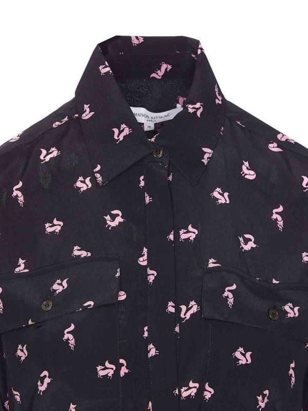 膝丈ドレス - 黒 shop online: MAISON KITSUNÉ