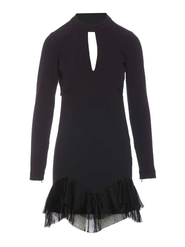 TWINSET: Knielange Kleider - Knielanges Kleid - Schwarz