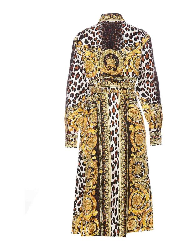 VERSACE: abiti al ginocchio online - Vestito  nero e oro
