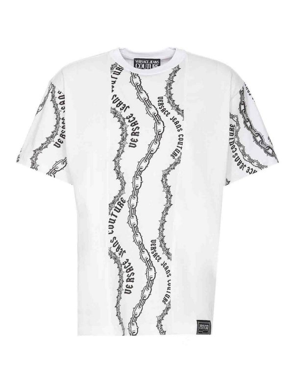 Versace Jeans Couture: Camisetas - Camiseta - Blanco