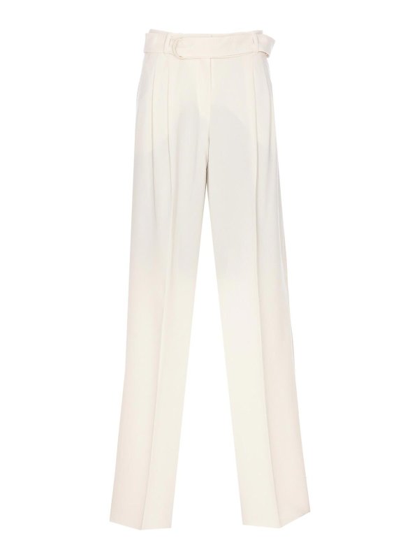 MAX MARA STUDIO: カジュアルトラウザー - カジュアルパンツ - 白