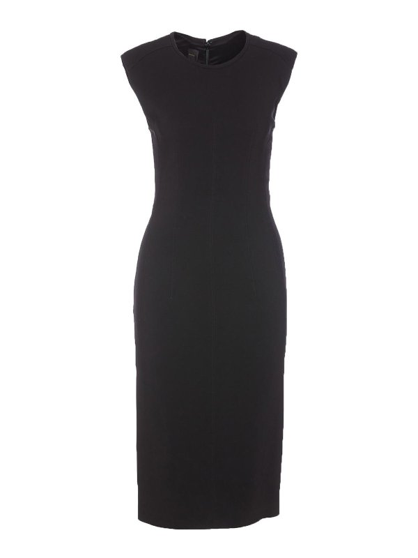 Pinko: knee length dresses - Black Acquerello Dress