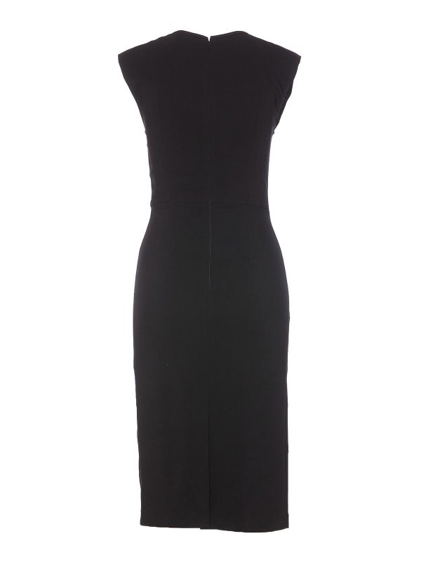 Pinko: knee length dresses online - Black Acquerello Dress