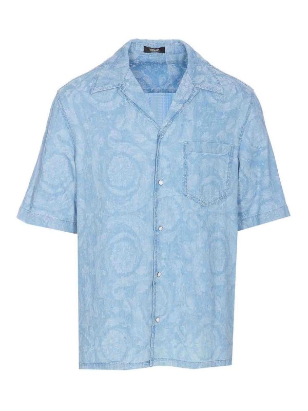 VERSACE: Chemises - Chemise - Bleu